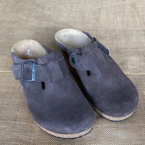 Birkenstock Papillio Fanny Wedge chocolate brown clogs Women’s Size 9